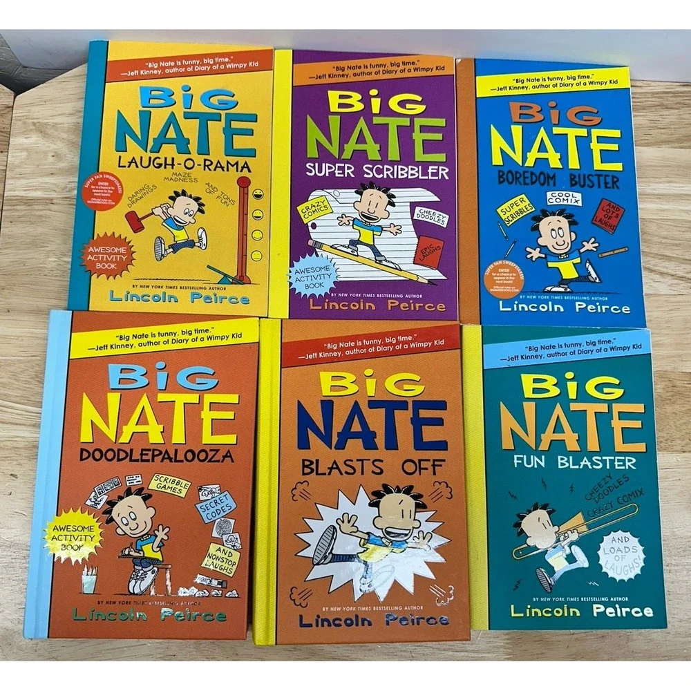 Lot of 18 Big Nate Paperback & Hardcover Books Lincoln Pierce Activity Books